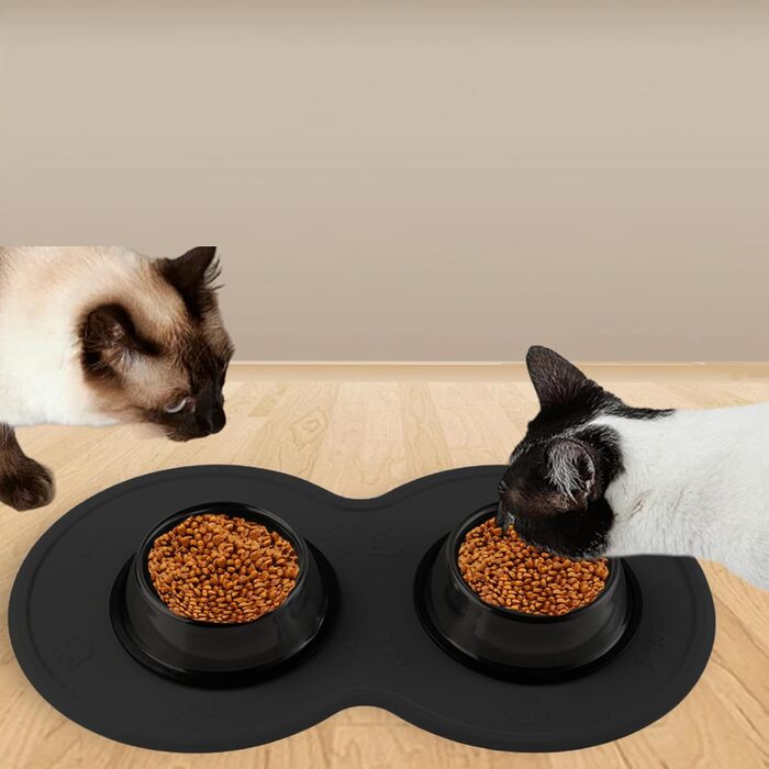 Силіконовий килимок для тварин, вологостійкий килимок для собак та котів з піднятими краями, 48 x 27 см