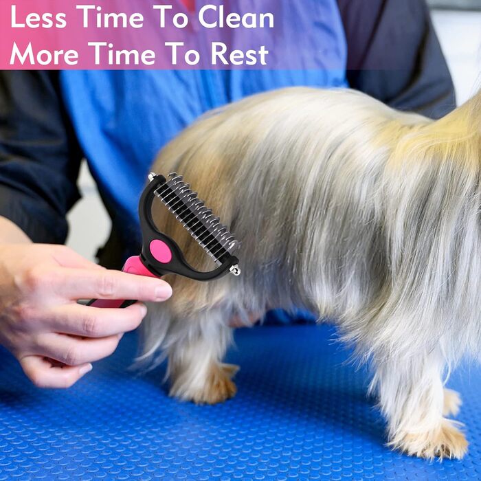 Двостороння щітка для грумінгу собак, котів та коней - видаляє підшерсток та розплутує шерсть. Підходить для собак різних порід та розмірів