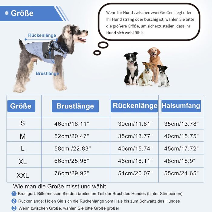 Зимовий одяг для собак: теплий одяг, куртка, жилет, одяг для цуценят, жилет для собак, одяг для собак маленьких та середніх порід, S, блакитний