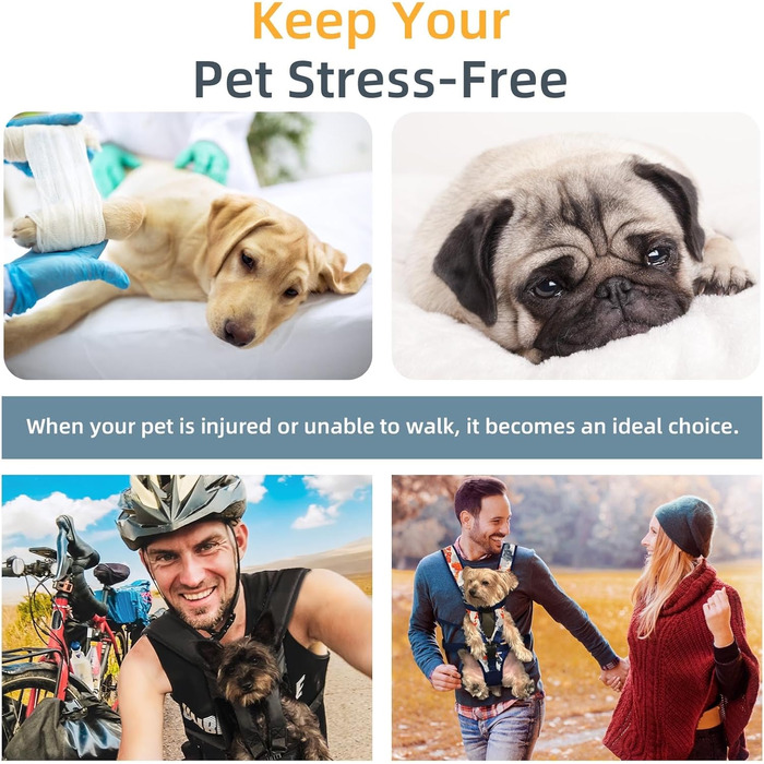 Рюкзак для собак, переноска-рюкзак для собак, чорний та армійний, XL - для малих та середніх порід