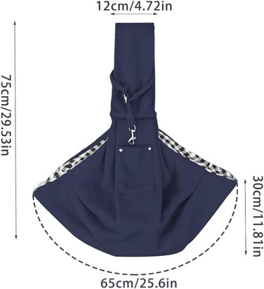 Сумка-кенгуру для собак та котів | Ергономічна сумка-кенгуру для прогулянок | Підходить для маленьких собак та кошенят, блакитна