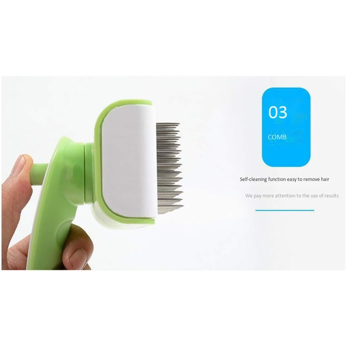 Гребінець для собак Slicker від green: самоочищується, для довгої та середньої шерсті