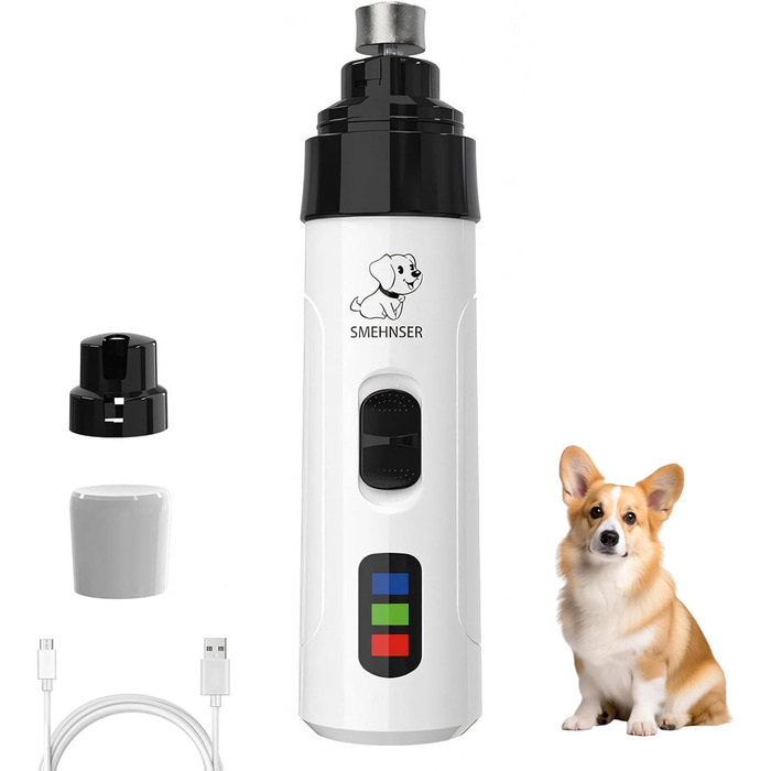 Електричний точило для собачих кігтів CMANLNYK - тихий, акумуляторний, для собак малого, середнього та великого розміру