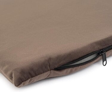 Ліжко для собак XL, велюр коричневий, 100 x 79 x 22 см | З м'яким вкладишем | Софа для великих собак