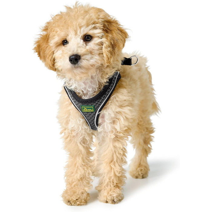 Шлейка для собак HUNTER HILO COMFORT, антрацит, XS-S, легка, з сітчастого матеріалу, для маленьких та середніх собак