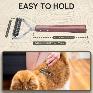 Гребінець для підшерстка собак, котів та домашніх тварин FLAMIA & JABZ (24 леза)