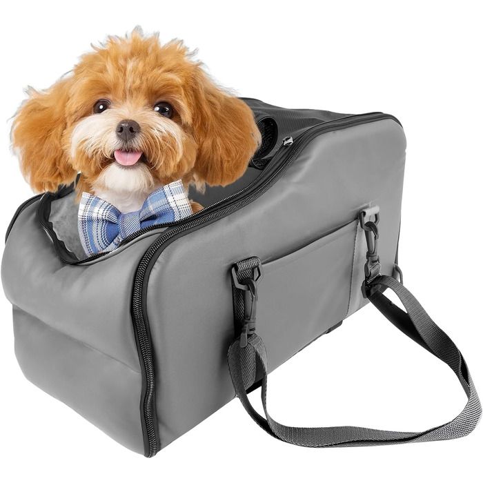 Автокрісло для собак та котів LIROPAU – зручне та безпечне автокрісло для маленьких тварин з захисними гаками та регульованими ременями