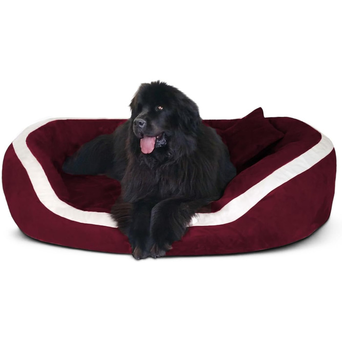 Ортопедичне ліжко для собак Tierlando® Pepper, XL, Велюр, Сірий (110 см)