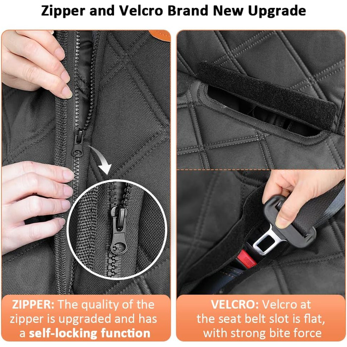 Захист для заднього сидіння автомобіля для собак KYG, водовідштовхувальний, знімний, сумісний з Isofix, 128x58x45 см