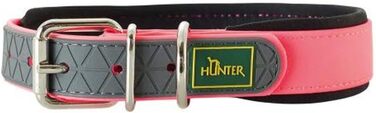 Нашийник для собак HUNTER Convenience Comfort, нейлон, неопрен, неоново-жовтий, розмір S (40 см)