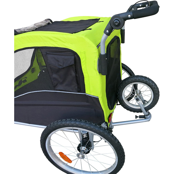 Візок для собак великих порід та велопричіп з підвіскою (чорний)