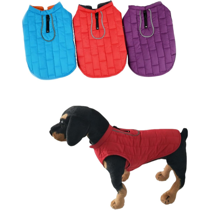 Водонепроникний зимовий одяг для собак Emmalove - тепла жилетка з флісу (червоний, M)