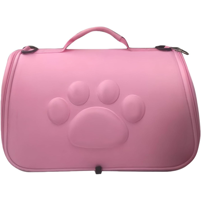 М'яка переноска для котів Shjxi | З регульованим плечовим ременем для домашніх тварин - Ідеальна для подорожей, походів, літаків, кемпінгу, візитів до ветеринара, міста та подорожей з рюкзаком (Рожева, M)