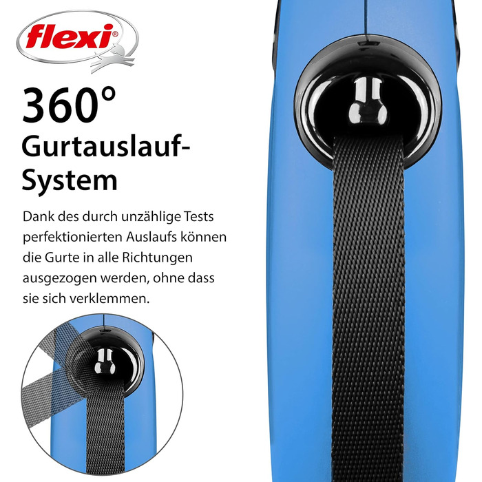 Flexi Classic L рулетка для собак до 50 кг (8 м, блакитна)