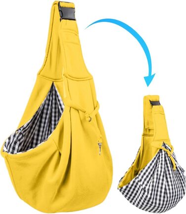 Трагеція для собак маленьких порід, жовта | Зручна переноска для собак, для подорожей та прогулянок