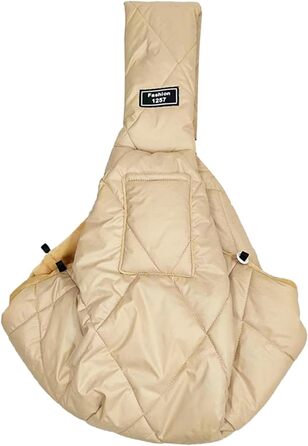 Трапляча сумка для собак та котів, зимова, з м'яким ременем, сумка-переноска для тварин, маленька, кольору абрикос