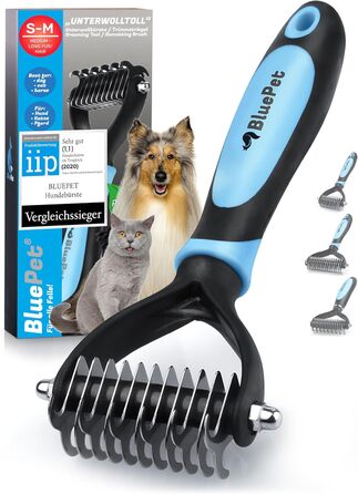 Бурштук для собак з довгим хутром BluePet: видаляє підшерстя та ковтуни | Ідеально для собак та котів | Захист верхнього шару хутра