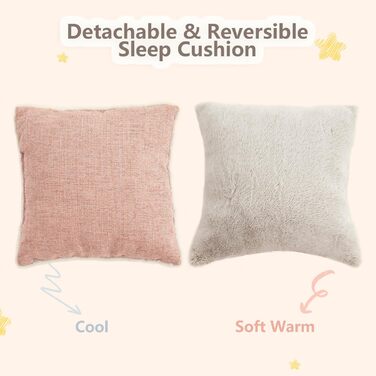 Квіткове ліжко-будиночок для котів, м'яке та тепле, рожеве, 44х44х44 см