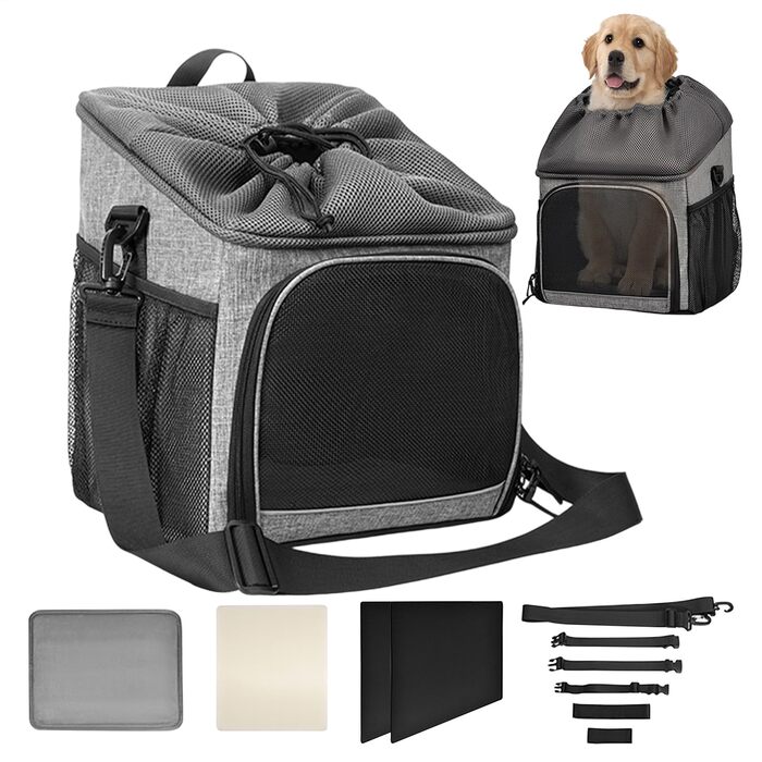 Крісло для собак на велосипеді, дихаючий кошик для собак – легка переносна сумка, просте кріплення для подорожей, гори, задній двір, магазин, кемпінг