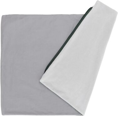 М'яке ліжко для собак великих порід Doctor Bark GreenLabel, зелений колір, знімний чохол L, світло-сірий