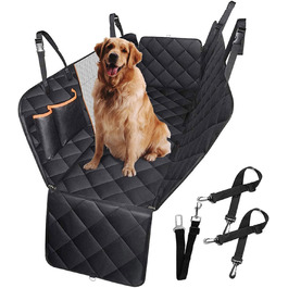 Килимок для собак у машину Caliyo, захист заднього сидіння, водовідштовхувальний, антикіготок, універсальний (Чорний)