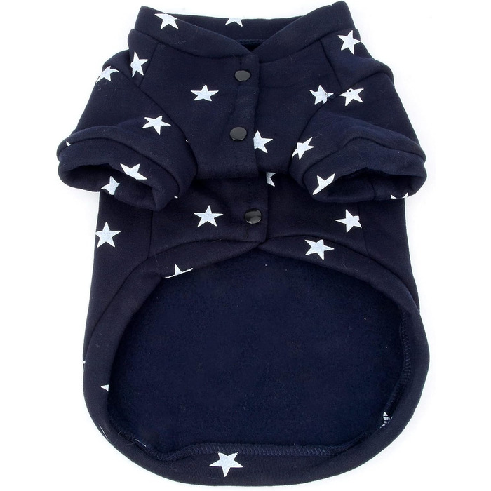 Теплий зимовий пуловер з зірковим малюнком для собак середніх та великих порід, SMALLLEE_LUCKY_STORE, блакитний (3XL)