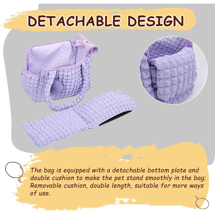 М'яка переноска для котів uuclume, стильна сумка-подушка з пухнастим м'ячиком та вентильованими сітчастими застібками, для цуценят до 5 кг / котів до 6,8 кг (чорна)