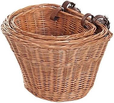 Велосипедний кошик з ротангу e-wicker24 1126-42, медовий, 42 x 36 x 24 см
