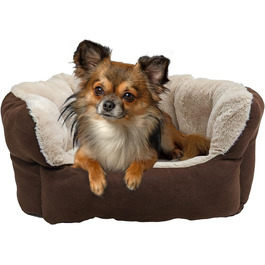 Ліжко для собак і котів Ethical Pets Sleep Zone, двостороння подушка, м'яке, зносостійке, шоколадне, 45,7x40,6 см, для малих порід, преміум-якість, що перемагає нагороди, придатне до прання