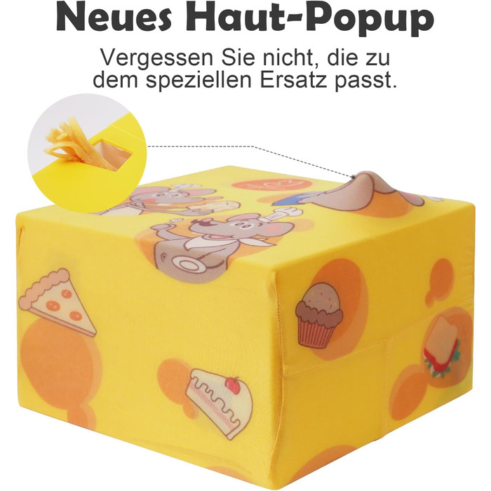 Інтерактивна іграшка для котів MigiBox: електрична мишка з 7 отворами, інтелектуальне перо, паперовий корпус, перезаряджається, 4 пера (MigiBox Plus Upgrade)