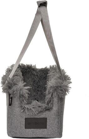 Підлокітник для собак у авто | Універсальний, миючий, зносостійкий, для середніх собак | Підходить для центральної консолі, переднього сидіння, пасажирського сидіння, заднього сидіння | Сумка для собак, для маленьких собак | Колір: сірий