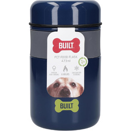 Контейнер для їжі для тварин з нержавіючої сталі, 473 мл, блакитний, BPA-free