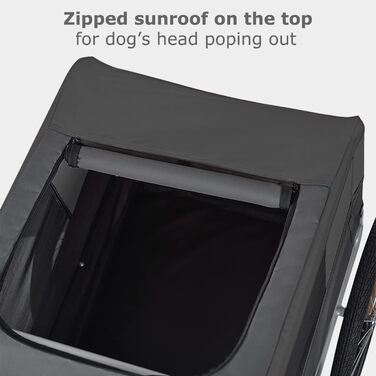 Tiggo VS Pets M: Причеп для собак, велосипедний, сірий