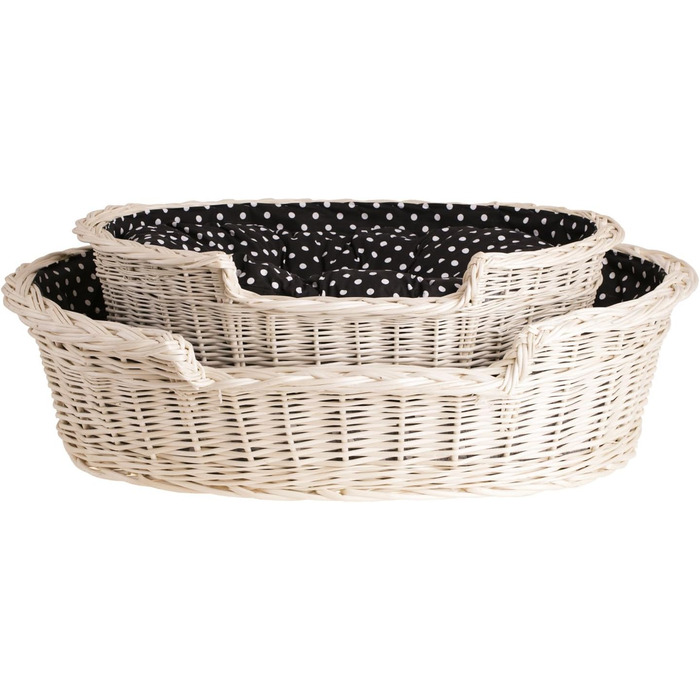 Гніздо для собак з лози e-wicker24 502-60, коричневе, 60x43x19 см (80x60x26 см, бежеве)