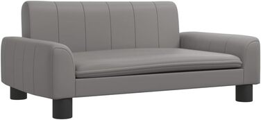 Крісло-ліжко для собак та котів з екошкіри, 70x45x30 см, сірий колір. Зручне, водовідштовхувальне та довговічне ліжко для домашніх тварин