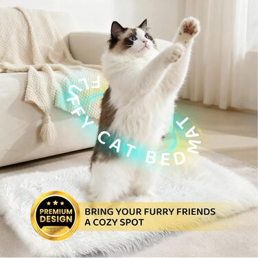 М'яке ліжко для котів, 60x45 см, плюшеве, для котів та маленьких собак, 2 в 1, тепле гніздо, ліжко-мішок, ковдра для котів, миється, розмір 91x71x3 см