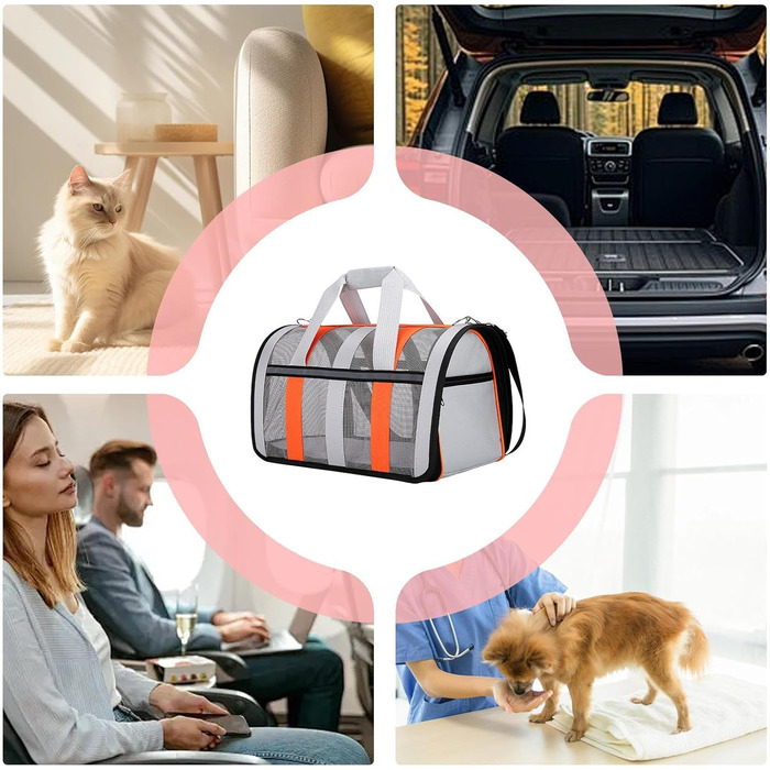 Складана переносна сумка-трансформер для собак | З міцної сітки, дихаюча | Ідеальна для подорожей