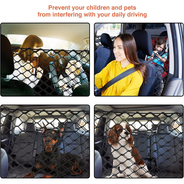 Сітчаста перегородка для тварин в авто, регульована, Oxford, 120x85 см