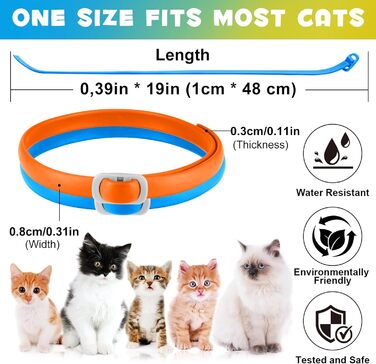 Нашийники для котів Blue & Orange (4 шт., 48 см)