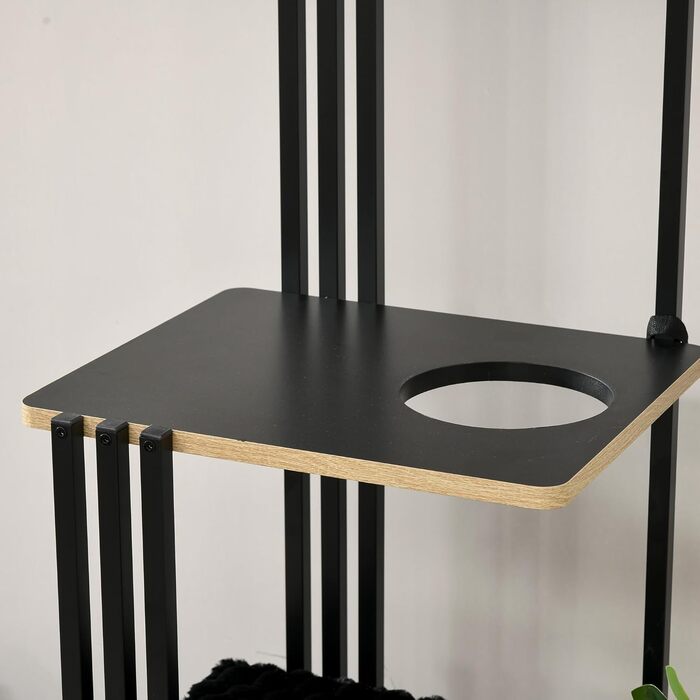 Дерев'яний комплекс для котів PawHut з ігровим м'ячем, 40x30x43 см (85x48x170 см)