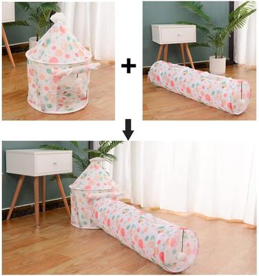 Ігровий тунель для котів та тварин, Pop-Up тунель, складаний, для дому (рожевий)