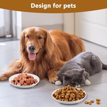 Набори мисок для котів Vexillic (6 шт.) з кераміки, з антиковзким силіконовим дном. Підходять для котів, кошенят та собак.