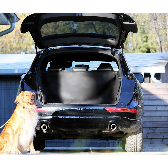 Захист для багажника автомобіля для собак Universal Schondecke - водовідштовхувальний, чорний, з боковим захистом