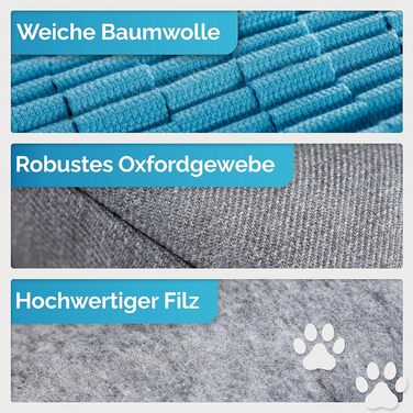Килимок-іграшка для собак - міцний матеріал, 5 елементів для тренування, 3 рівні складності, інтелектуальна іграшка для собак будь-якого розміру (Блакитний)