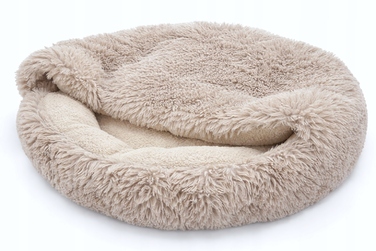 Лежанка-кокон 100 см для собак та котів – тепла, кругла. Shaggy / Boucle