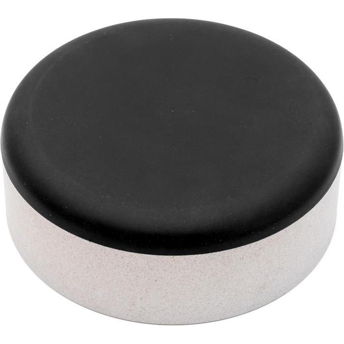 Миска для собак Titan Fuzzl з бамбука та гуми, 22 см, з антиковзким дном, сіра, екологічна, антибактеріальна, міцна, нетоксична, велика, 2.5 л