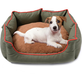 Лежак для собак MaxxPet, м'який, зелений, 76x58x15 см, для великих, середніх і малих порід, праний, ліжко-корзина для домашніх тварин