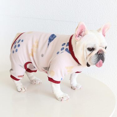 Піжама для собак BT Bear Fette Hundekleidung, тепла та м'яка, для осені та зими, цілісний костюм, підходить для котів, цуценят, маленьких та середніх собак (XXL: довжина спини 38–42 см)