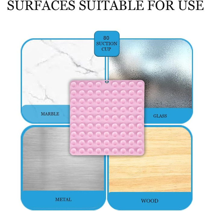 Килимок для собак з міцними присосками, заспокоює, преміум-якість, 2 шт., з лопаткою та щіткою, повільний годівник, підходить для купання, дресирування та догляду, блакитний