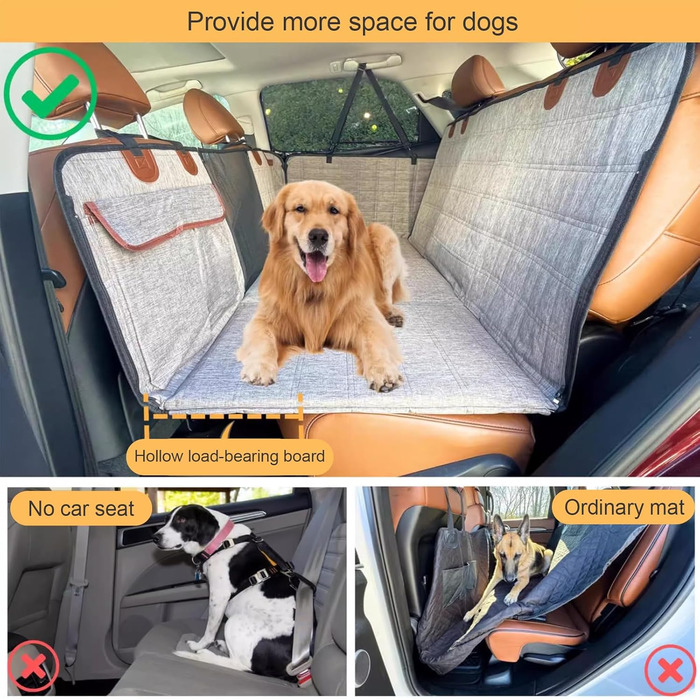 Підстилка для собак у багажник авто, водонепроникна, з твердим дном, до 130 кг, з сіткою, чорна